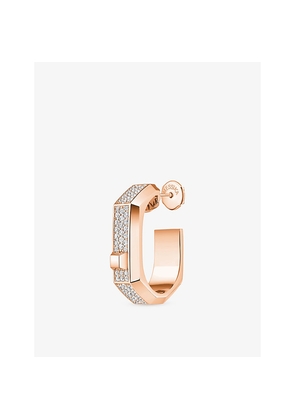 Womens Messika Moderniste Medium Pavé 18ct Gold and 0.30ct Diamond Hoop Single Earring