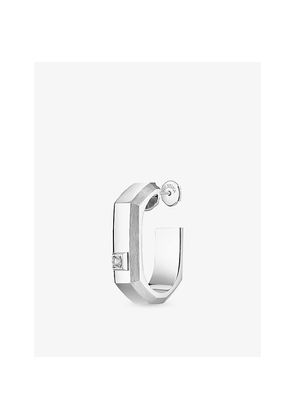 Messika Moderniste Medium 18ct Gold and 0.03ct Diamond Single Hoop Earring