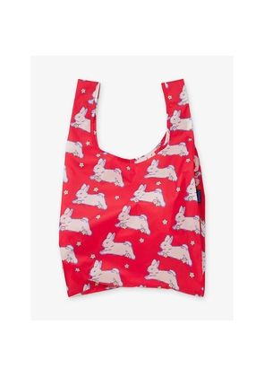 Womens Baggu Bunny-Print Woven Tote Bag