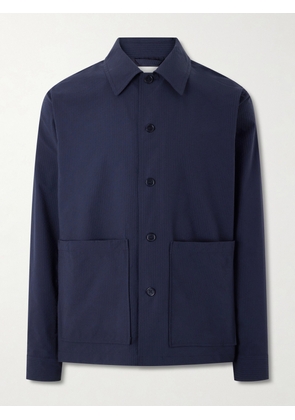 NN07 - Blaze 10038 Ribbed Woven Overshirt - Men - Blue - S