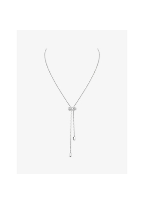 Womens Messika Moderniste Pave Tie 18ct Gold and 0.10ct Diamond Necklace