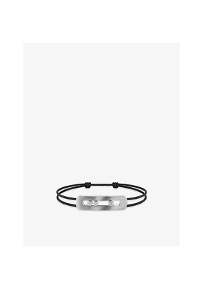 Messika Move Large Natural Titanium and 0.44ct Diamond Cord Bracelet
