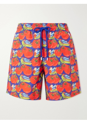 Vilebrequin - Moorea Straight-Leg Mid-Length Printed Recycled Swim Shorts - Men - Red - S