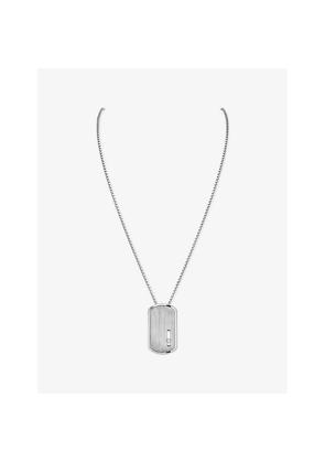 Messika Move Large Titanium and 0.14ct Diamond Pendant Necklace