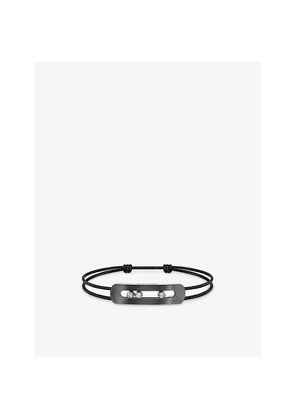 Womens Messika Move Large Titanium and 0.44ct Diamond Cord Bracelet