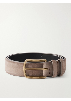 Officine Creative - 3.5cm Suede Belt - Men - Brown - EU 85