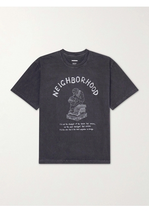 Neighborhood - Printed Cotton-Jersey T-Shirt - Men - Gray - S
