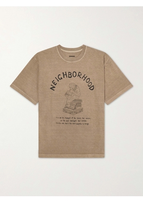 Neighborhood - Printed Cotton-Jersey T-Shirt - Men - Green - S