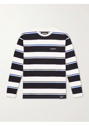 Neighborhood - Logo-Embroidered Striped Cotton-Jersey Sweater - Men - Blue - S