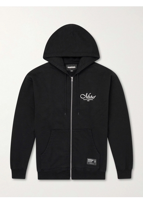 Neighborhood - Staple Logo-Print Cotton-Fleece Zip-Up Hoodie - Men - Black - S