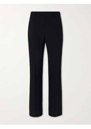 Valentino Garavani - Straight-Leg Pleated Grain de Poudre Wool Trousers - Men - Black - IT 46