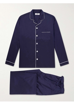 TEKLA - Chelsea Cotton-Satin Pyjama Set - Men - Blue - S