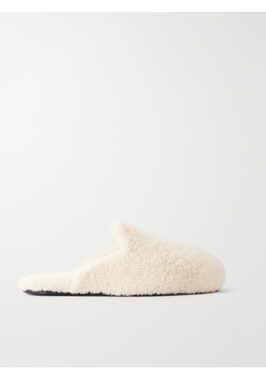 TEKLA - Shearling Slippers - Men - White - S