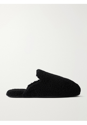 TEKLA - Shearling Slippers - Men - Black - S