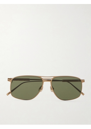 Brunello Cucinelli - Aviator-Style Titanium Sunglasses - Men - Gold