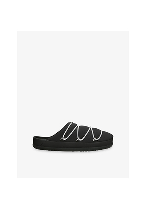 Mens Moon Boot Soft Woven Slippers