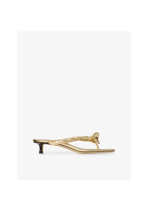 Womens Jimmy Choo Liss 35 Leather Heeled Sandals