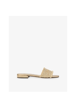 Womens Jimmy Choo Joa Frayed Woven Sandals