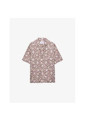 Mens Prada Printed Cotton Bowling Shirt