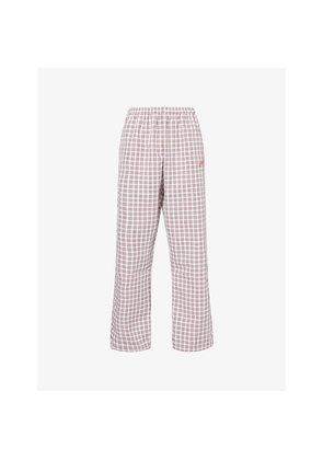 Mens Willy Chavarria Ruff Rider Check Woven Trousers