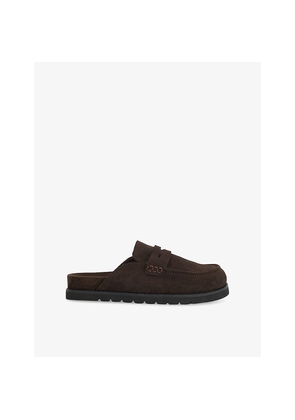 Womens Dune Goldens Suede Mule Loafers