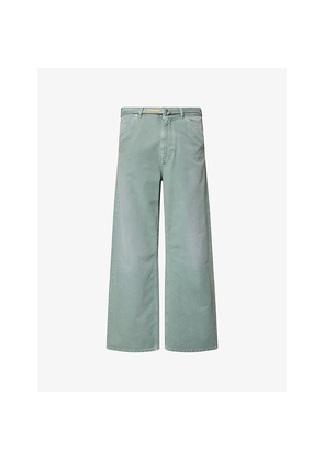 Mens Marni Wide-Leg Belted Denim Jeans