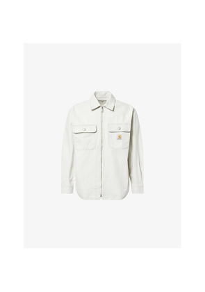 Mens Carhartt WIP Mercer Zip-Up Cotton Shirt
