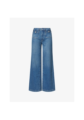 Womens Paige Anessa Straight-Leg Denim Jeans