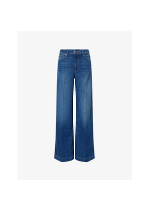 Womens Paige Harper Wide-Leg Denim Jeans