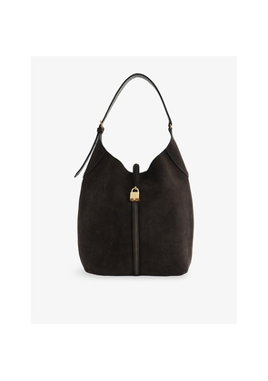 Womens Demellier The Large Siena Suede Bucket Bag