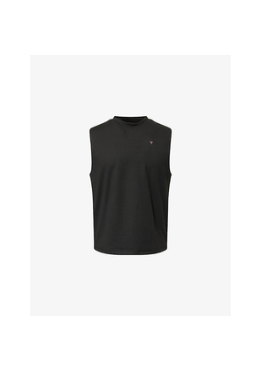 Mens You Gym Crewneck Stretch-Woven Tank Top