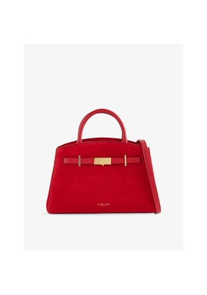 Womens Demellier The Small Hudson Suede Top-Handle Bag
