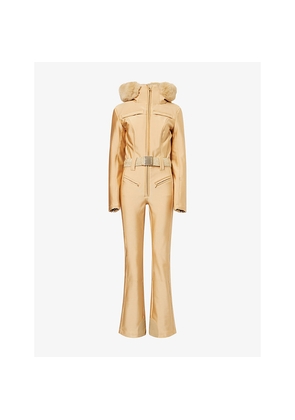 Womens Goldbergh Char Belted Stretch-Woven Ski Suit