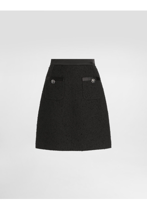 Dolce & Gabbana Rachel Basketweave Skirt - Woman Skirts Black 40