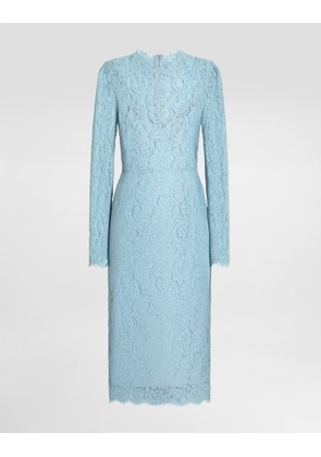Dolce & Gabbana Cordonetto Lace Sheath Dress - Woman Dresses Azure 36