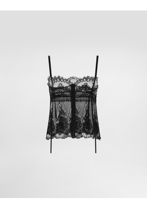 Dolce & Gabbana Lace Top - Woman Shirts And Tops Black 42