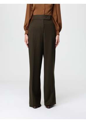 Pants MAX MARA Woman color Moss Green