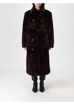 Fur Coat STAND STUDIO Woman color Burgundy