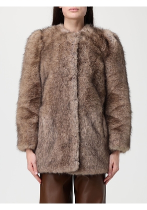 Fur Coat STAND STUDIO Woman color Beige