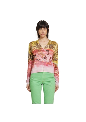 Printed Silk Knit cardigan