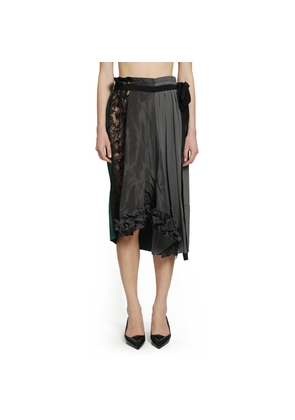 Technical Taffeta Patchwork Skirt
