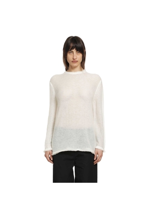 Long Open Weave Knit Sweater