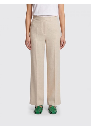 Pants MAX MARA Woman color Yellow Cream