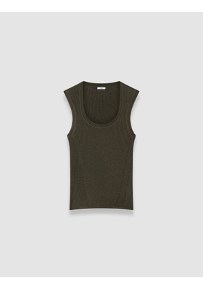 Alaou Linen Blend Knit Vest Top - M
