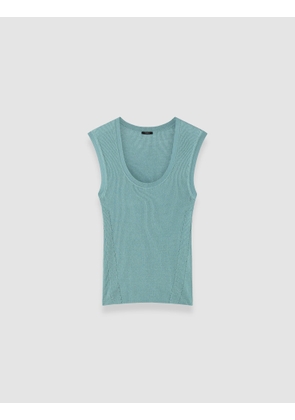 Alaou Linen Blend Knit Vest Top - M
