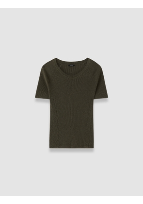 Belarb Linen Blend Knit T-Shirt - M