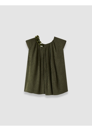 Taddart Jacquard Silk Top - 34