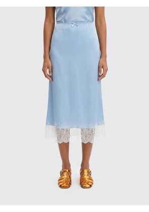 Skirt MOSCHINO Woman color Gnawed Blue