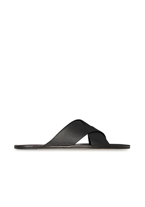 The Row Malick Cross Slide in Black - Black. Size 37 (also in 37.5, 39, 39.5, 41).