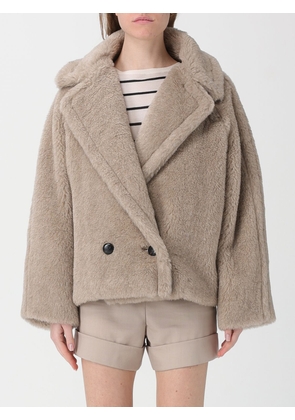 Fur Coat MAX MARA Woman color Sand